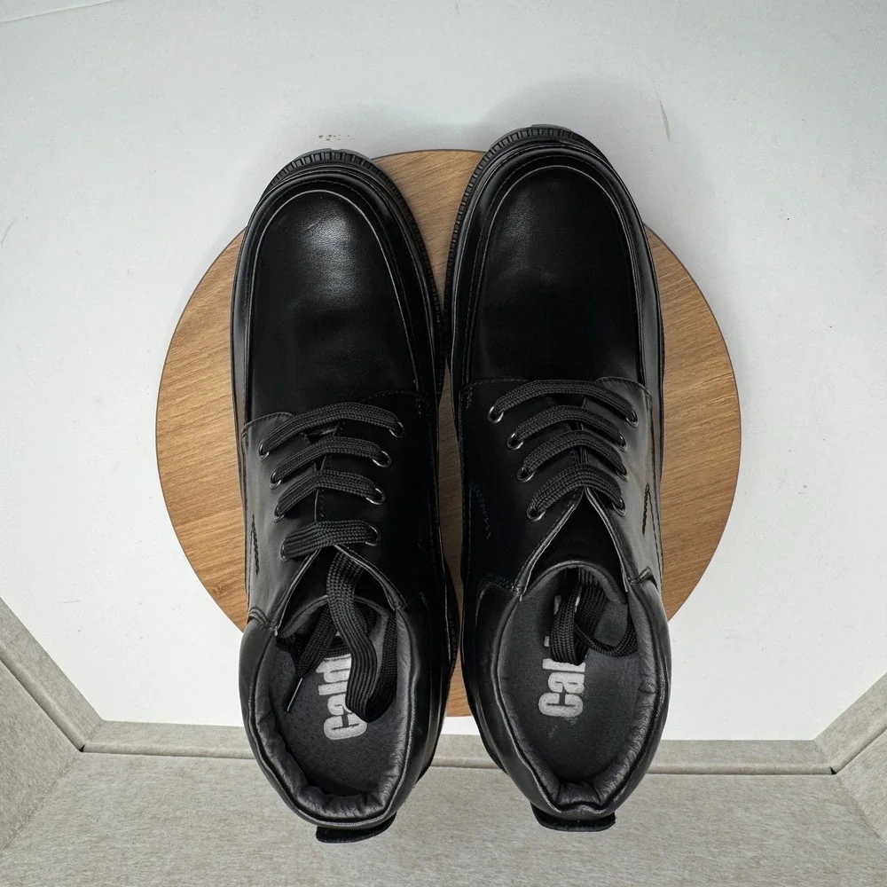 Calden 5.2 in Elevator Shoes Height Increasing Lace Up‎ Shoes boots Black US 7.5
